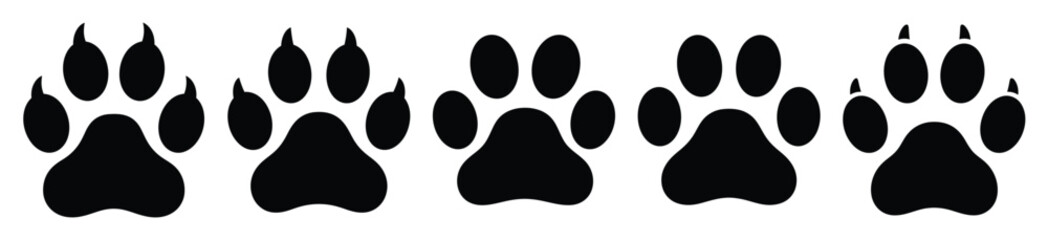 Isolated pet paw on the white background. © Pallobroy