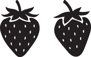 Stylized Strawberry Illustration With a Transparent Background