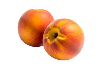 Fresh peaches on black background