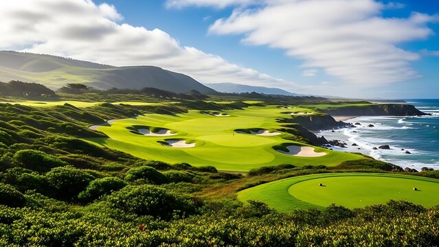 Scenic coastal golf course