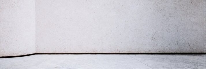 白い壁と床のある部屋の一角