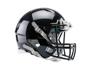 Fototapeta premium Black football helmet providing protection for players