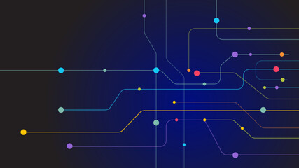 Abstract Network Connection Lines  Technology Background