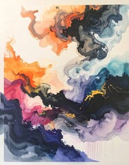 Vibrant Abstract Art With Swirling