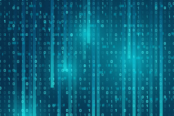 Binary Code with 0 and 1 Numbers  Digital Technology Background