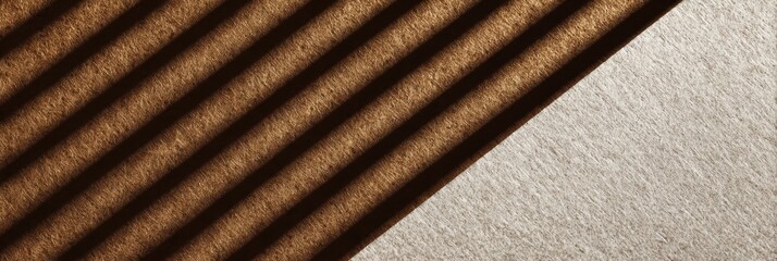 横に並んだ茶色の布と白い面のコントラスト