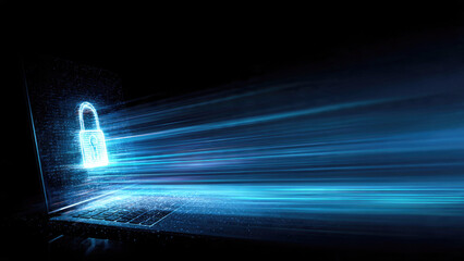 Cybersecurity on Laptop