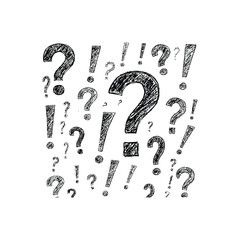Collection of Question Marks Abstract Graphic.
