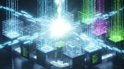 Abstract Digital Network Data Flow Processing. - Powered by Adobe