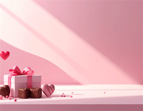 Abstract Chocolate Shadows with Copy Space　抽象的なチョコレートの影 バレンタイン背景6.jpg