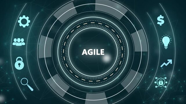 Business, Technology, Internet and network concept. Agile Software Development.