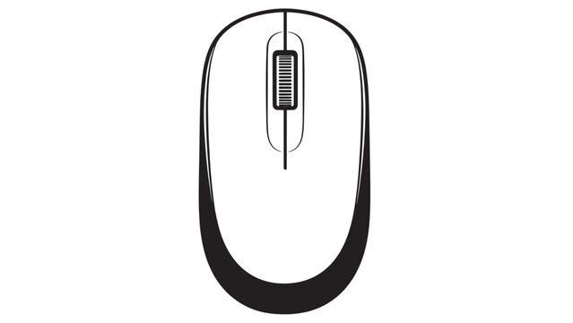 Top view of a sleek wireless computer mouse highlighting ergonomic design and smooth surface.