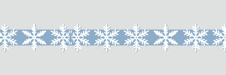 snowflake strip repeating geometric winter elements for craft and site