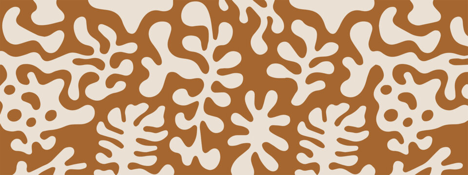 pattern biomorphic coral inspired motif seamless textile design