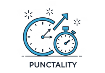 Clock isolated on transparent background