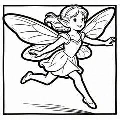 Fairy coloring pages for kids