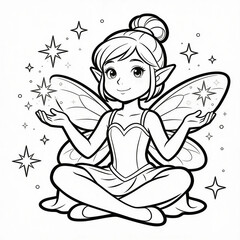 Fairy coloring pages for kids
