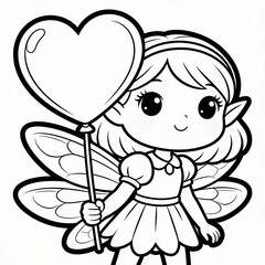 Fairy coloring pages for kids