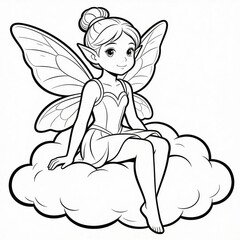 Fairy coloring pages for kids