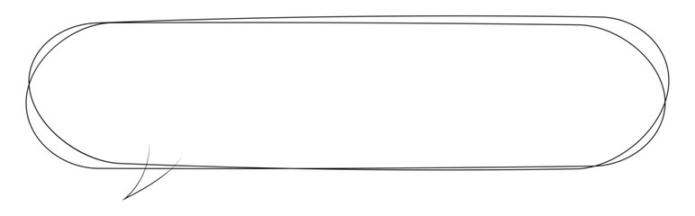 吹き出しのイラスト12【手書き落書き風の二重線】