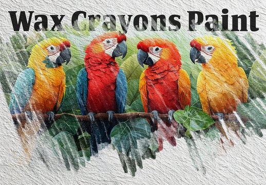 Wax Crayons Paint Photo Effect