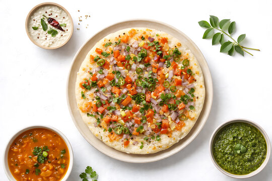 Uttapam thick savory pancake