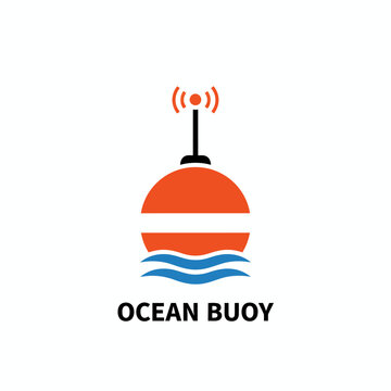 vector illustration of an earthquake and tsunami detection tool in the ocean buoy
