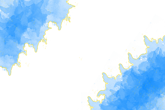 Blue Watercolor Splash Abstract Background with Transparent PNG - Powered by Adobe