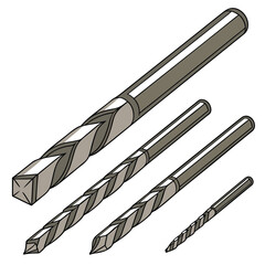 A professional business design featuring a black steel icon set with a vector illustration of an arrow, a bar chart, and a bar code symbol