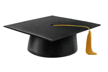 Graduation cap ready for ceremony at school event in the afternoon light