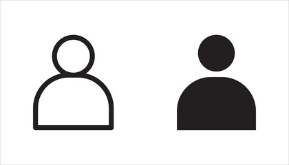 user icon set, with white background