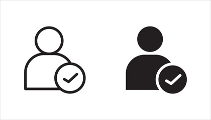 user icon set, with white background