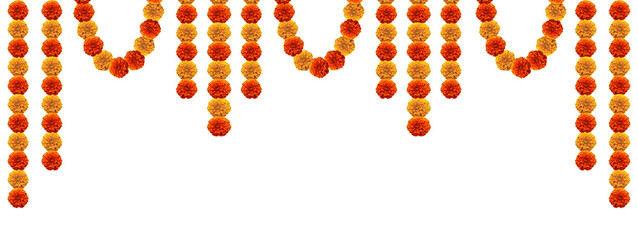 Marigold hanging flower top design element