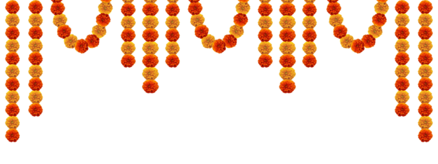 Marigold hanging flower top design element