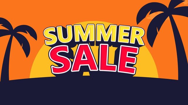 summer sale poster animation background