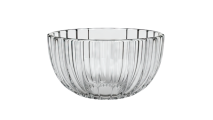 Clear Glass Bowl Isolated on White Background
