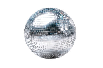 Fototapeta premium Shiny disco ball reflecting light in a simple background during a party or event