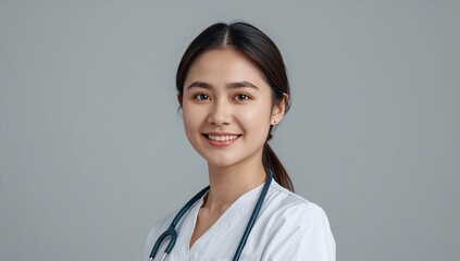 Young female doctor portrait with friendly smile