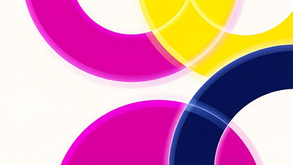Obraz premium Dynamic Abstract Overlapping Rings A Vibrant Fusion of Color and Shape for Modern Design Backgrounds