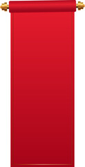 Red Chinese Scroll Banner