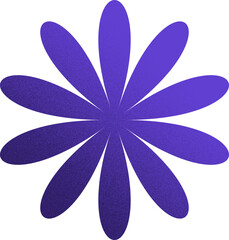 flower shape organic shape with grainy noise texture element