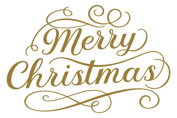 A stylized 'Merry Christmas' text is framed by abstract geometric shapes and festive dots.