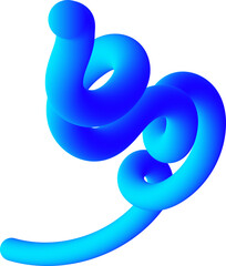 abstract wavy fluid gradient element in blue