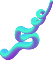 abstract wavy fluid gradient element in blue purple