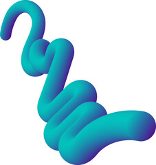 abstract wavy fluid gradient element in blue purple