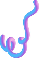 abstract wavy fluid gradient element in purple