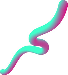 abstract wavy fluid gradient element in red green tosca