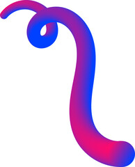 abstract wavy fluid gradient element in red blue