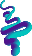 abstract wavy fluid gradient element in blue purple