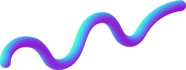 abstract wavy fluid gradient element in blue purple